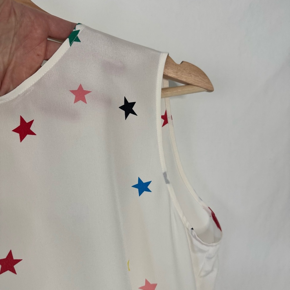 Equipment 100% Silk Rainbow Star Print Top - Picture 5 of 13